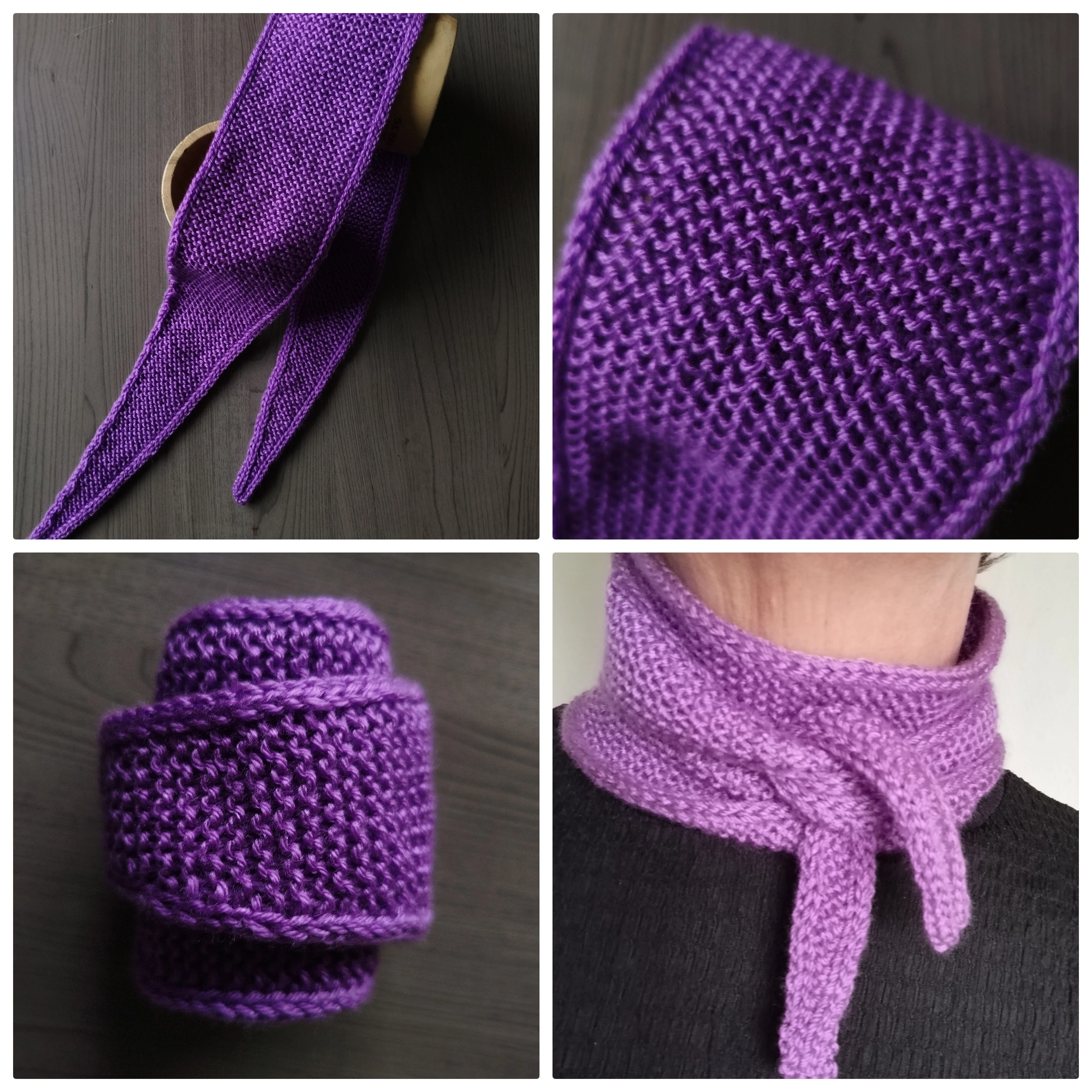 Sophie scarf neksjaal paars of kleur naar keuze